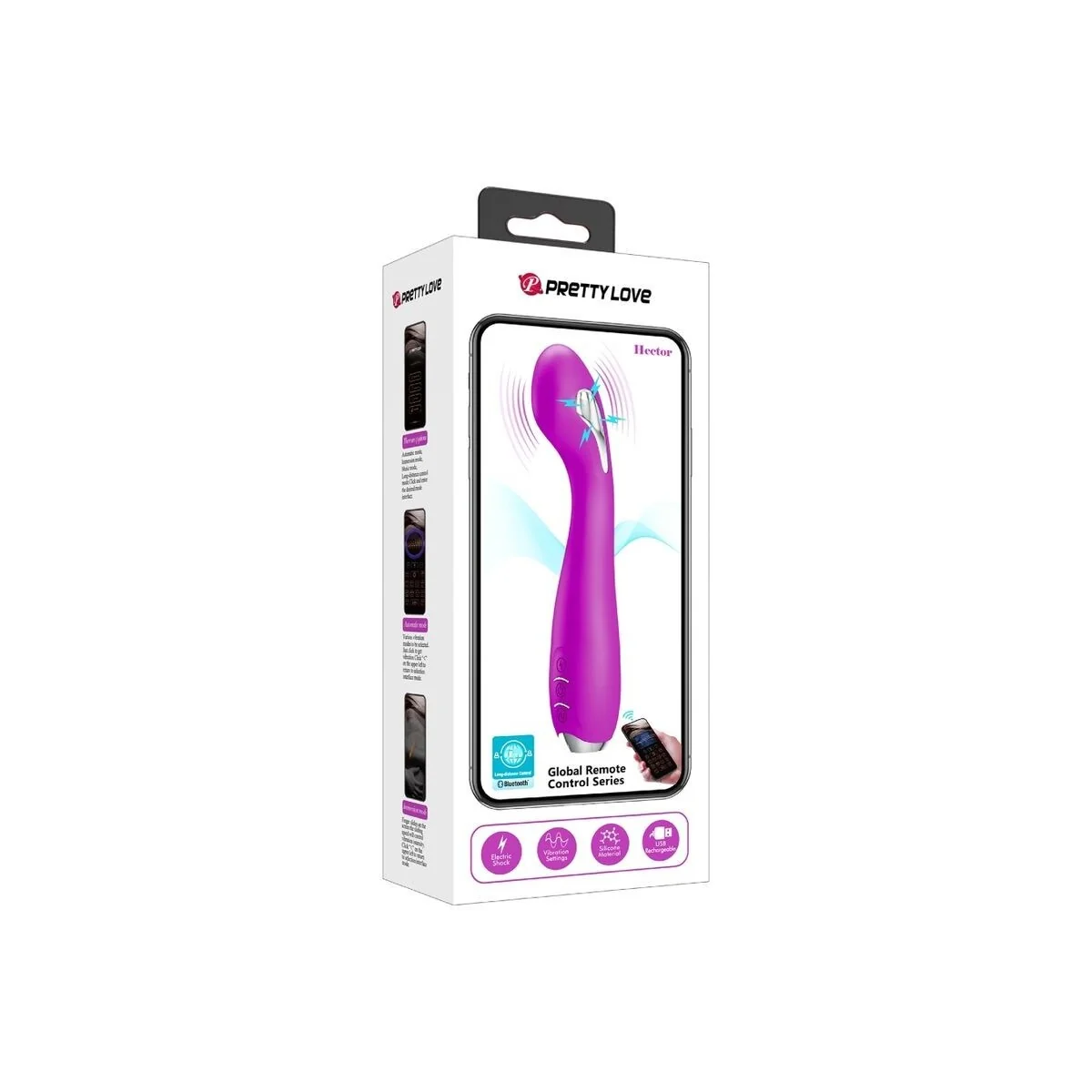 Hector Elektroschock-Vibrator mit kostenloser App Violett von Pretty Love Flirtation kaufen | Fesselliebe
