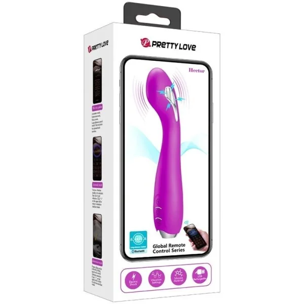 Hector Elektroschock-Vibrator mit kostenloser App Violett von Pretty Love Flirtation kaufen | Fesselliebe