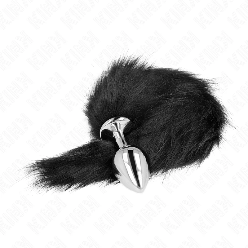 Anal Plug Größe M 8 X 3,5 cm mit Kunststoffschwanz 40 cm Schwarz von Kink Pleasure Plugs kaufen | Fesselliebe 2