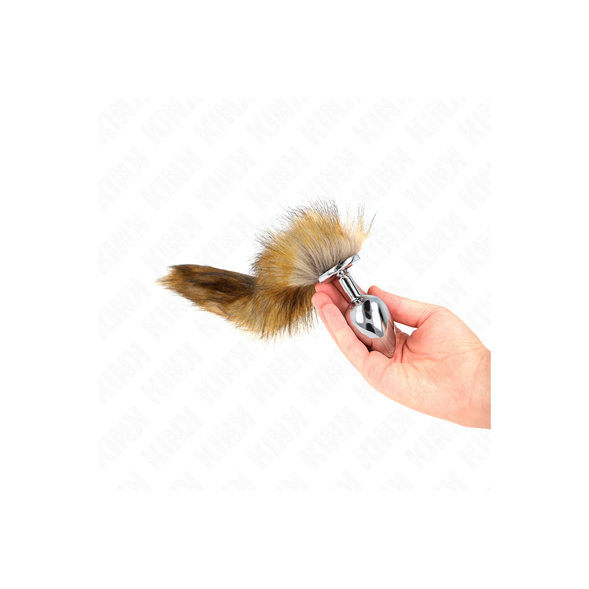 Anal Plug Größe L 10 X 4 cm mit Kunststoffschwanz 40 cm Braun von Kink Pleasure Plugs kaufen | Fesselliebe