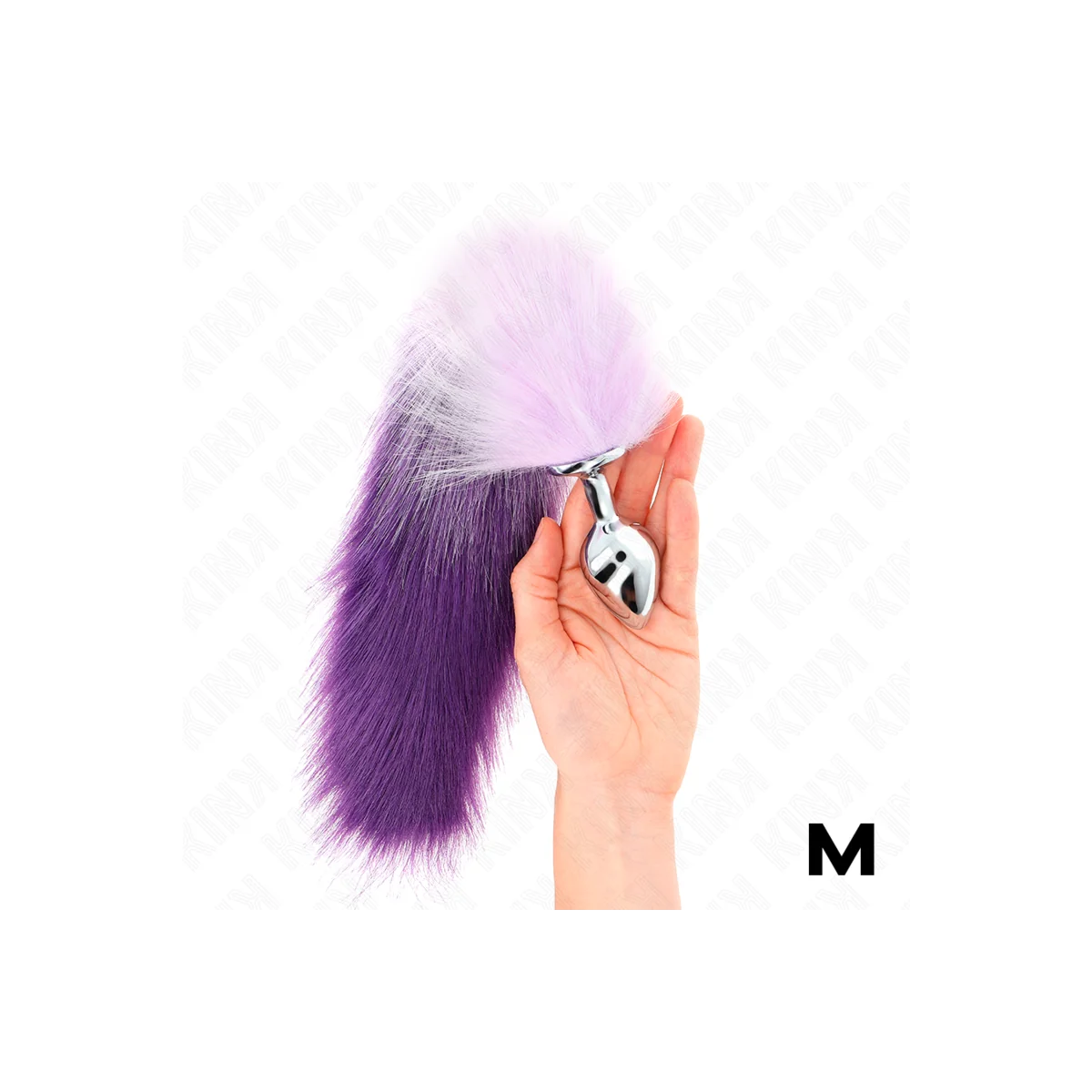 Anal Plug Größe M 8 X 3,5 cm mit Kunststoffschwanz 40 cm Lila von Kink Pleasure Plugs kaufen | Fesselliebe