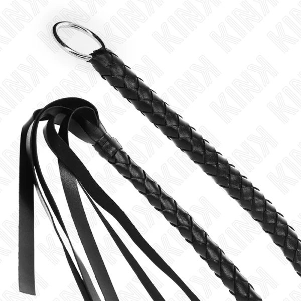 Schlangenpeitsche mit Schwarzem Handring 65 cm von Kink Impact & Touch kaufen | Fesselliebe