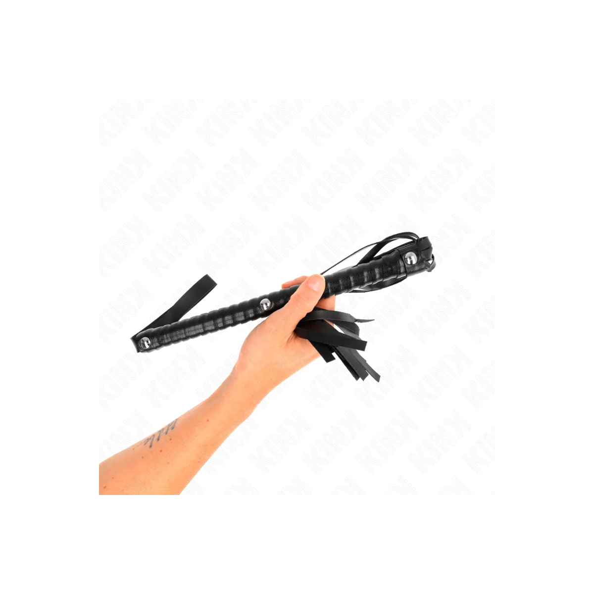 Peitsche mit Schwarzem Strukturiertem Griff 48,5 cm von Kink Impact & Touch kaufen | Fesselliebe