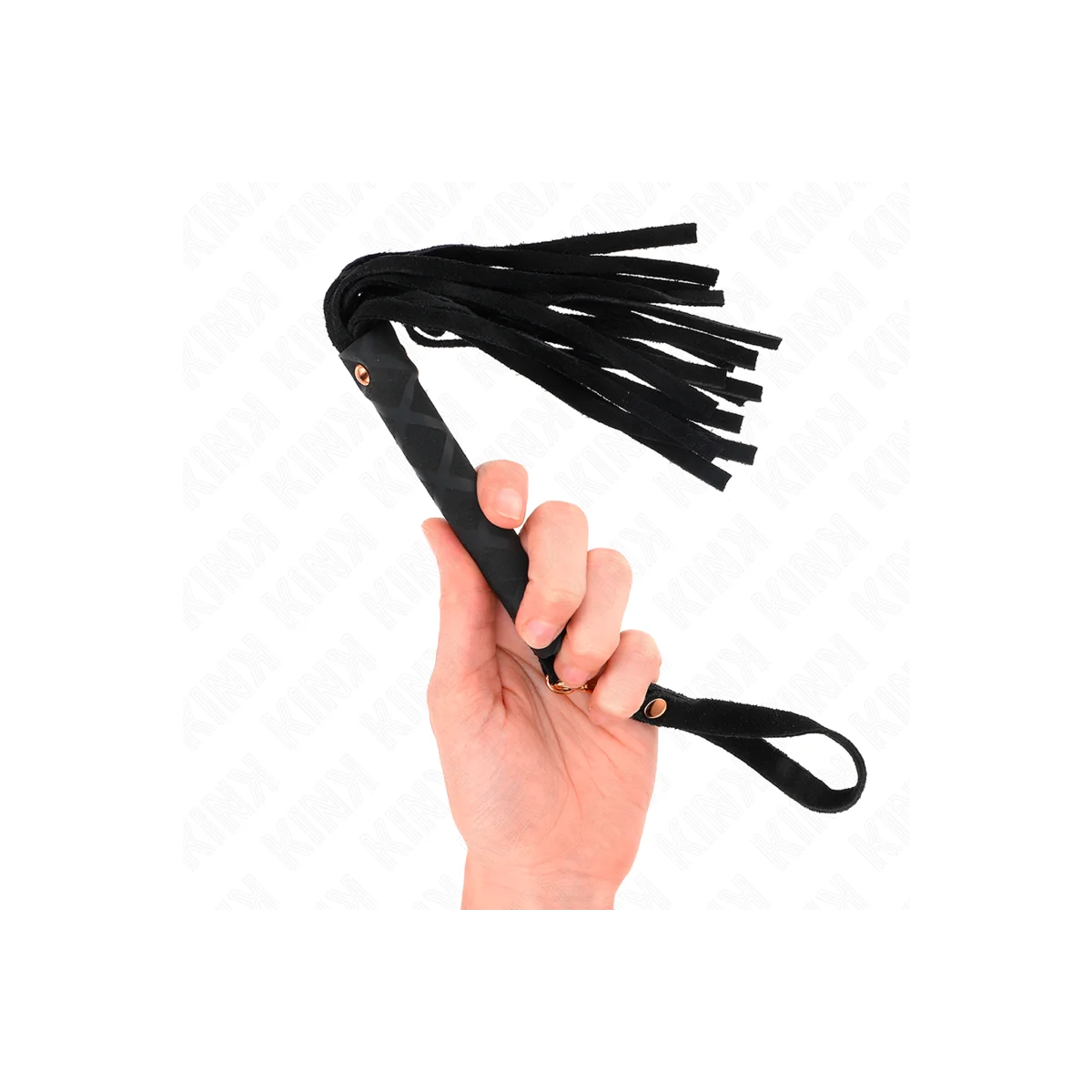 Schwarze Wildleder Mini-Peitsche 30 cm von Kink Impact & Touch kaufen | Fesselliebe