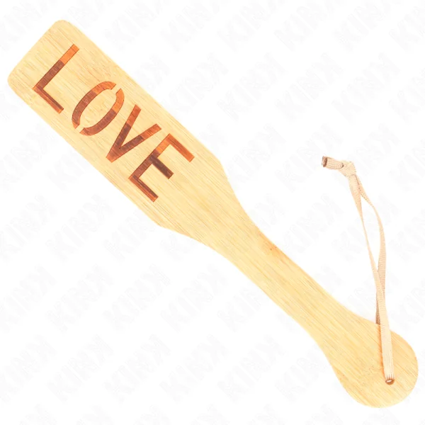Bambuspalette Wort Liebe 32 X 5,5 cm von Kink Impact & Touch kaufen | Fesselliebe