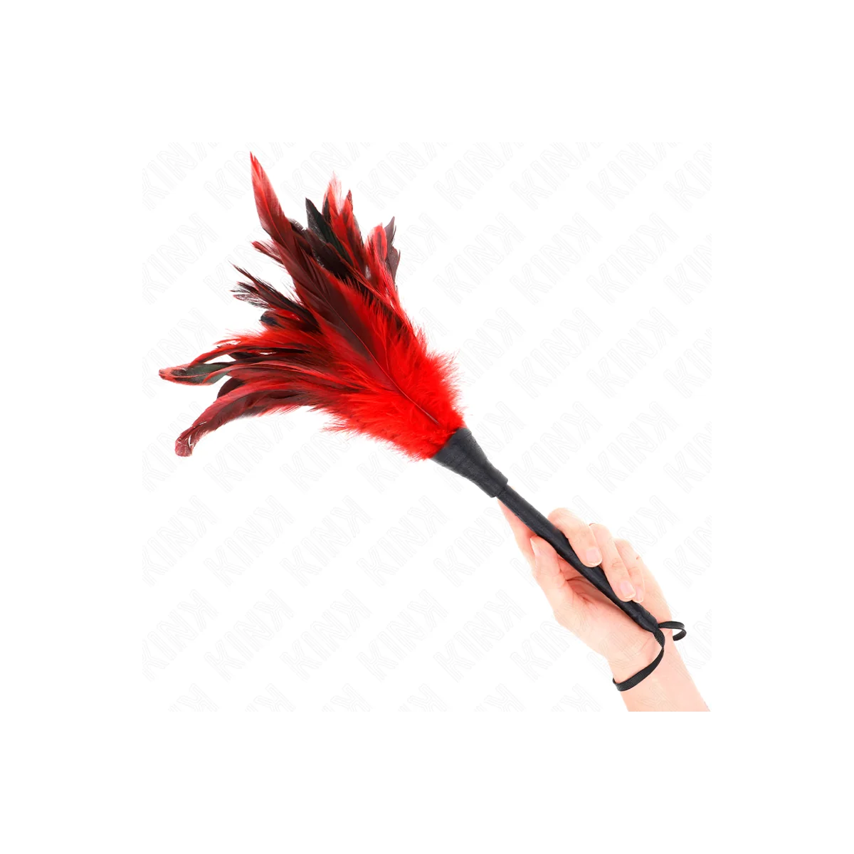 Red Maids Hornform Tickle Hühnerfedern 36 cm von Kink Impact & Touch kaufen | Fesselliebe