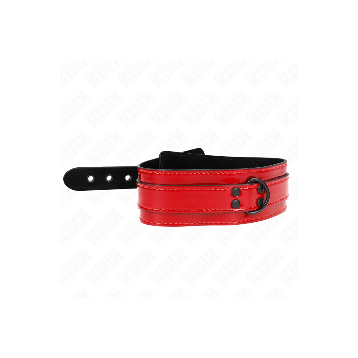Weinrote Verstellbare Halskette 37,5-49,5 cm X 5 cm von Kink Collar & Gag kaufen | Fesselliebe