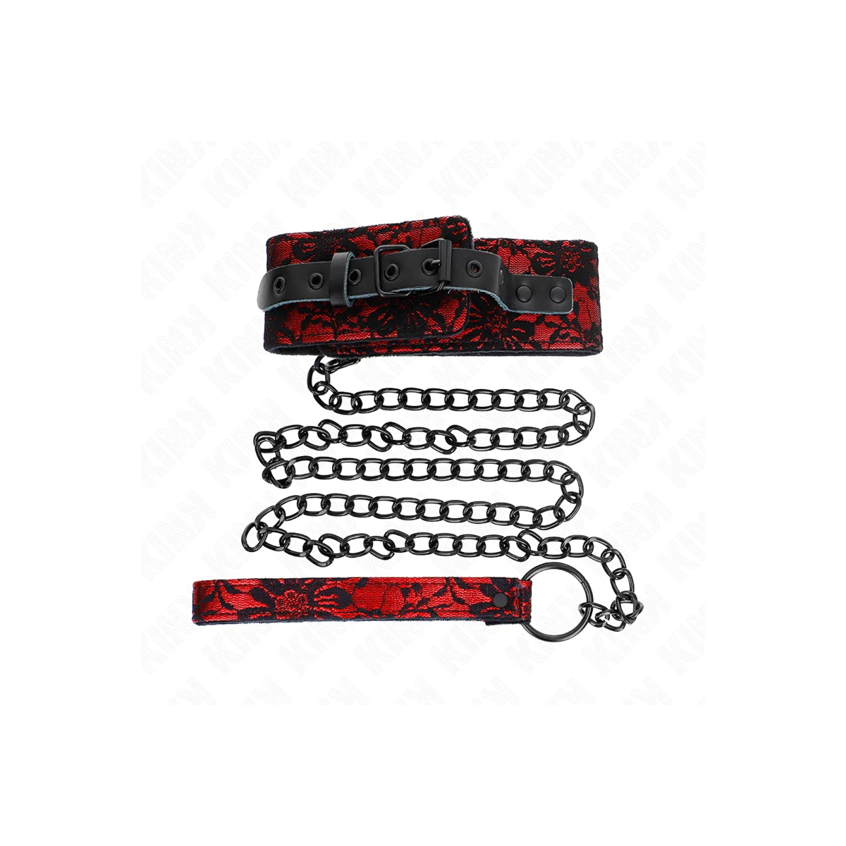 Spitzenkette mit Gürtel mit Echtledergürtel 105 cm / 44 X 5,5 cm von Kink Collar & Gag kaufen | Fesselliebe