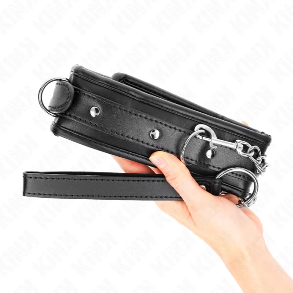 Schwere Halskette mit Gürtel 65 cm Modell 1 Verstellbar 36,5-50 cm von Kink Collar & Gag kaufen | Fesselliebe