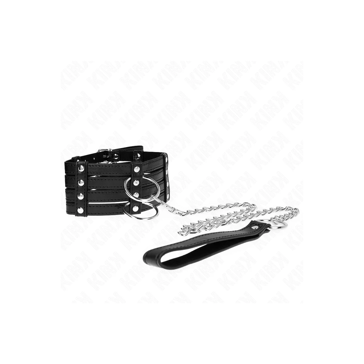 Halskette mit Gürtel 65 cm Sub Style Verstellbar 35-51 cm X 7 cm von Kink Collar & Gag kaufen | Fesselliebe