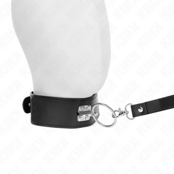 Nietenleine 116 cm Halsband mit Kunstlederband 50 X 5 cm von Kink Collar & Gag kaufen | Fesselliebe