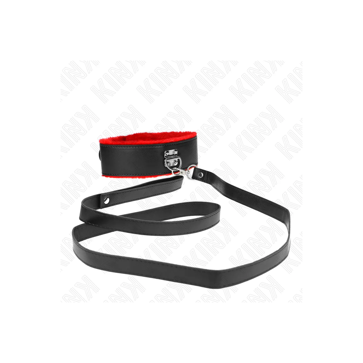 Halskette mit Gürtel 116 cm mit Rotem Lederband Verstellbar 40-48 cm X 6 cm von Kink Collar & Gag kaufen | Fesselliebe