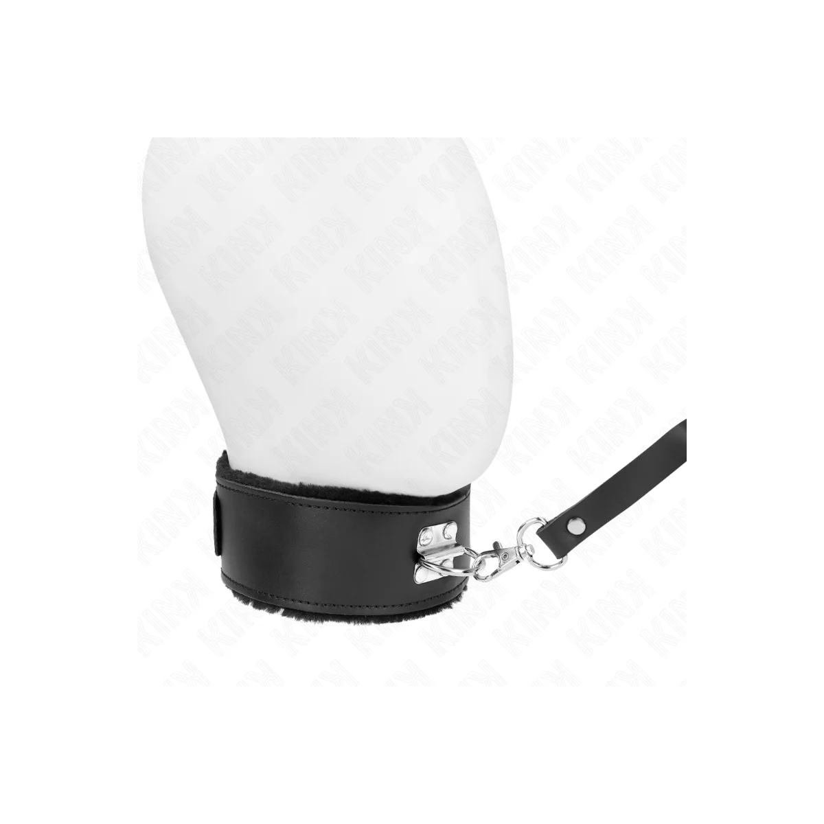 Halskette mit Gürtel 116 cm mit Schwarzem Lederband Verstellbar 40-48 cm X 6 cm von Kink Collar & Gag kaufen | Fesselliebe