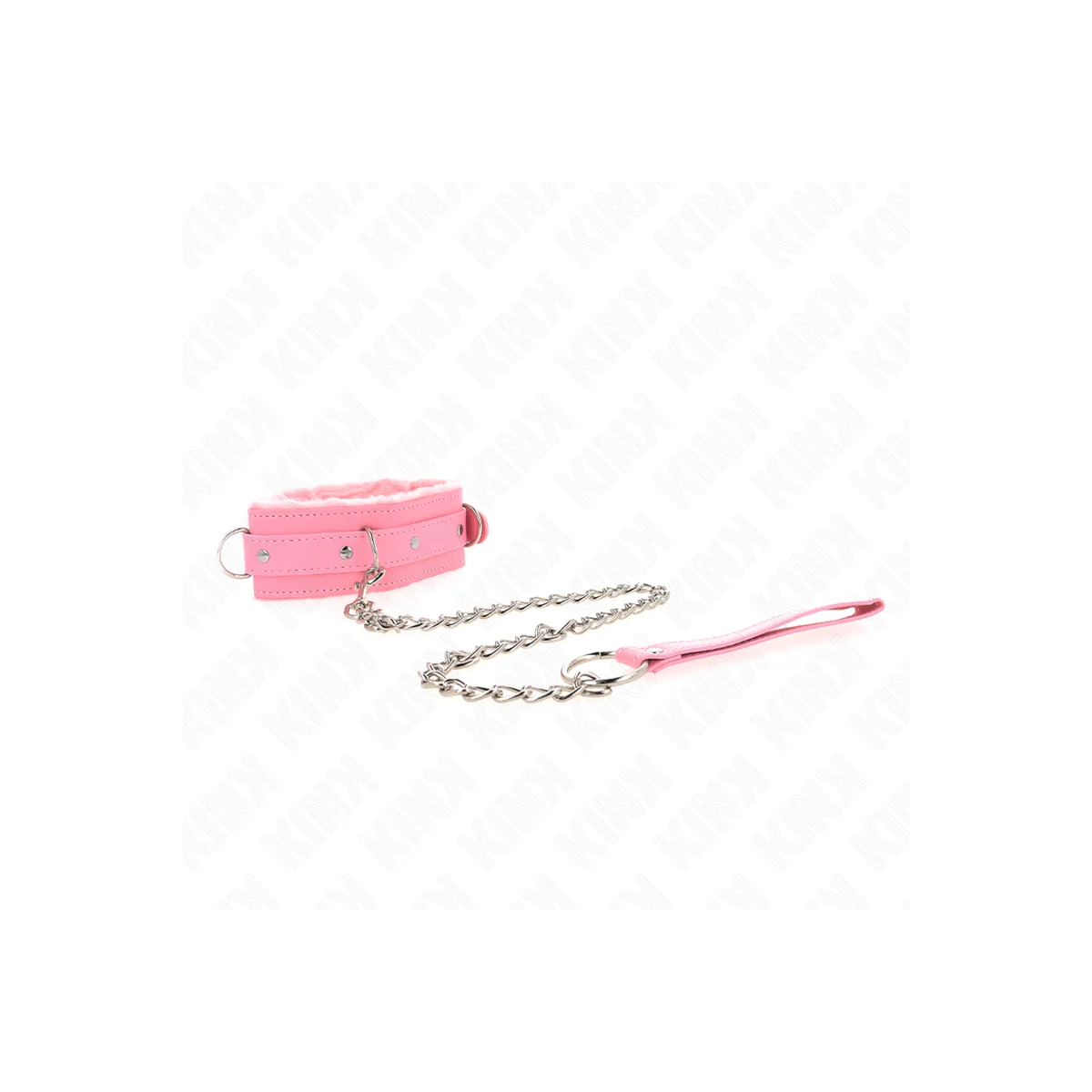 Halsband mit Leine 65 cm mit Einschränkungen Rosa 36-42 cm X 5,5 cm von Kink Collar & Gag kaufen | Fesselliebe
