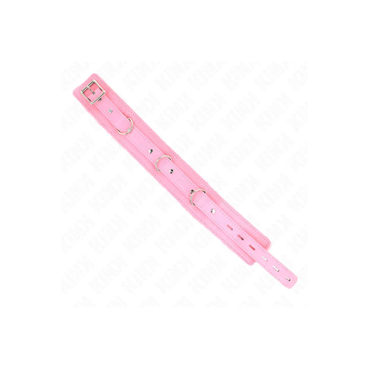 Halsband mit Leine 65 cm mit Einschränkungen Rosa 36-42 cm X 5,5 cm von Kink Collar & Gag kaufen | Fesselliebe