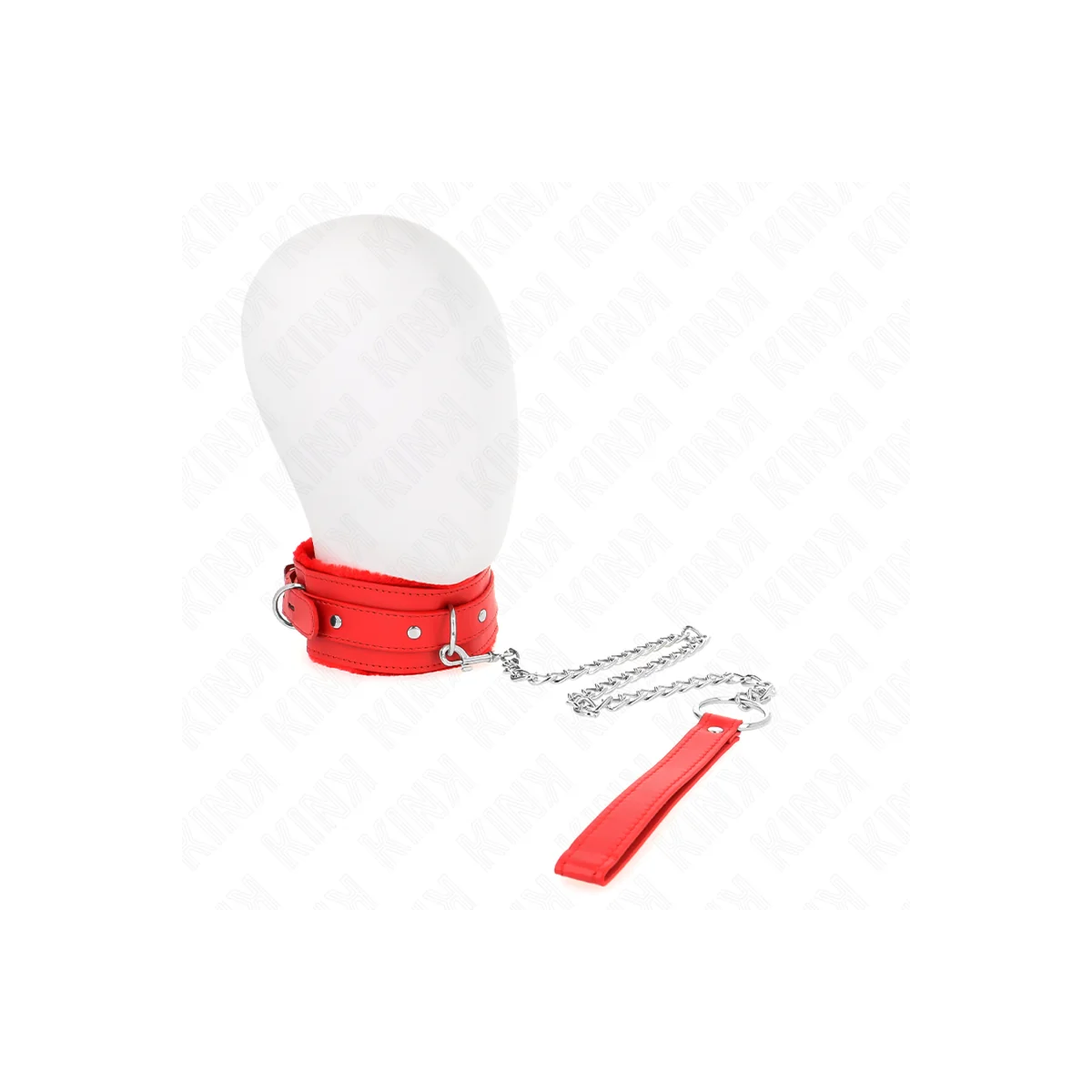 Halsband mit Leine 65 cm mit Einschränkungen Rot 36-42 cm X 5,5 cm von Kink Collar & Gag kaufen | Fesselliebe