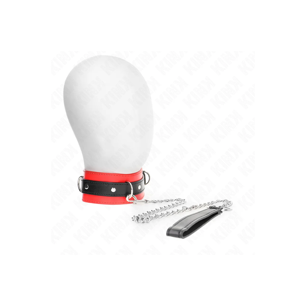 Halsband mit Gürtel 65 cm mit Riemen Rot 54 X 4,5 cm von Kink Collar & Gag kaufen | Fesselliebe