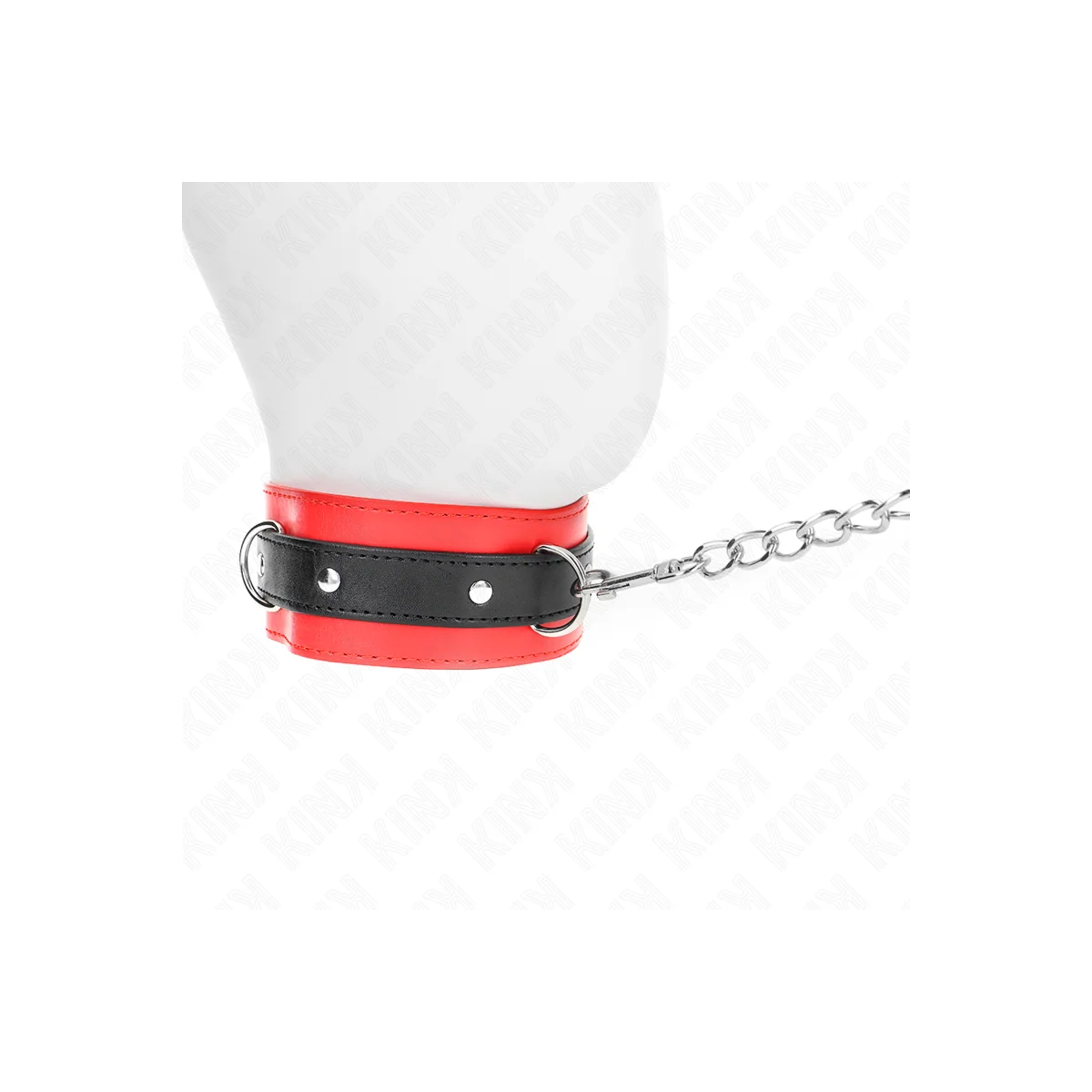 Halsband mit Gürtel 65 cm mit Riemen Rot 54 X 4,5 cm von Kink Collar & Gag kaufen | Fesselliebe