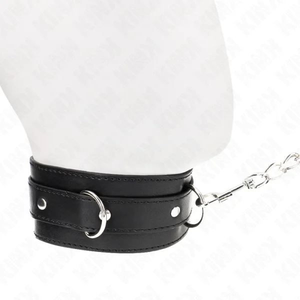 Halsband mit Gürtel 65 cm mit Riemen Schwarz 54 X 4,5 cm von Kink Collar & Gag kaufen | Fesselliebe