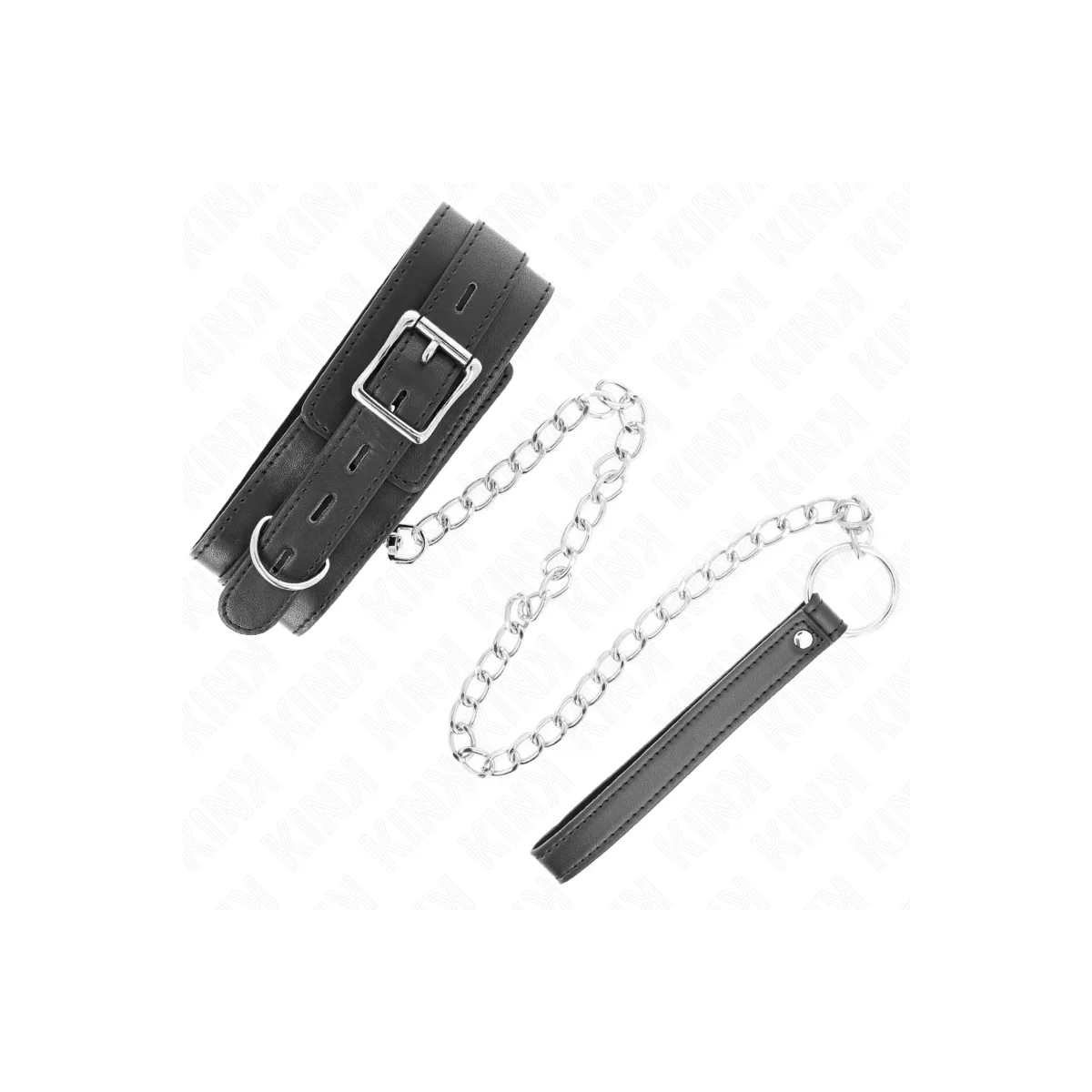 Halsband mit Gürtel 65 cm mit Riemen Schwarz 54 X 4,5 cm von Kink Collar & Gag kaufen | Fesselliebe