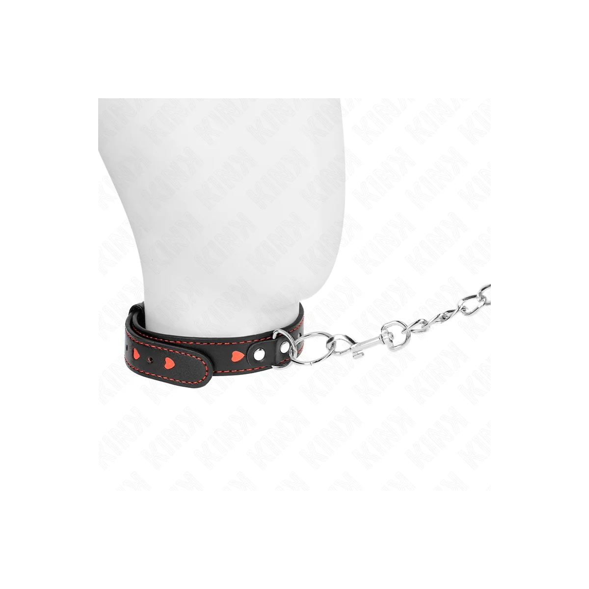 Halskette mit Band 65 cm Herzdetails 52,5 X 2,5 cm von Kink Collar & Gag kaufen | Fesselliebe