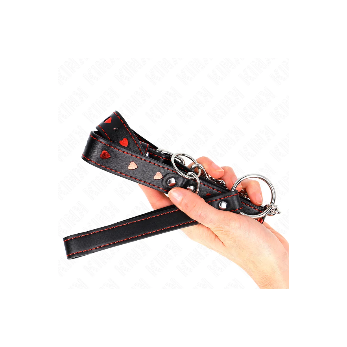 Halskette mit Band 65 cm Herzdetails 52,5 X 2,5 cm von Kink Collar & Gag kaufen | Fesselliebe