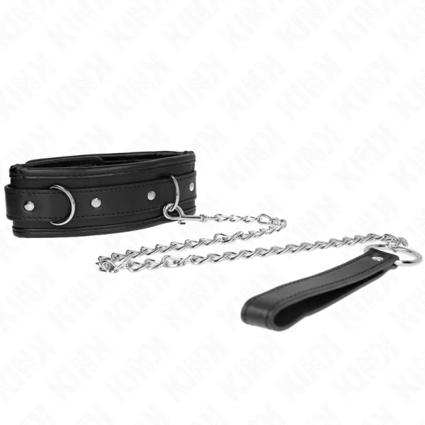 Basismodell Halsband mit Leine 65 cm Modell 1 53 X 6 cm von Kink Collar & Gag kaufen | Fesselliebe