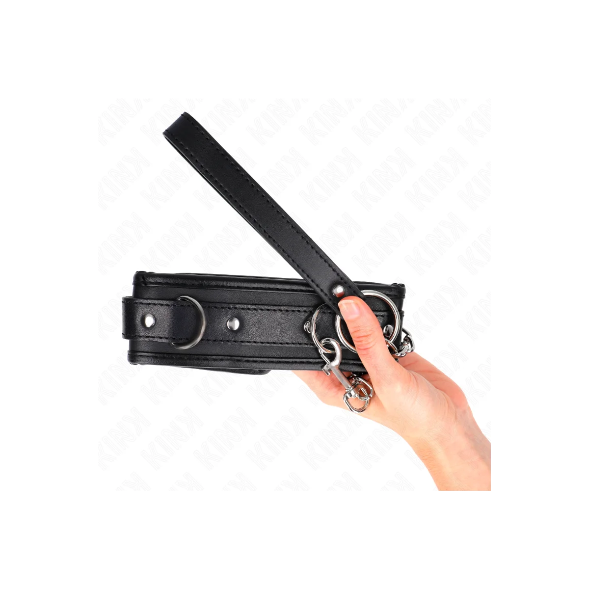 Basismodell Halsband mit Leine 65 cm Modell 1 53 X 6 cm von Kink Collar & Gag kaufen | Fesselliebe