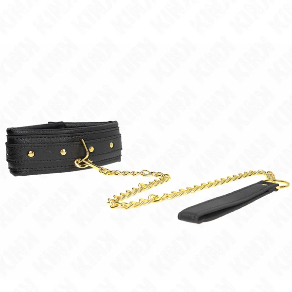 Halskette mit Schwammkunstlederband Modell 1 Verstellbar 37-54 cm X 3 cm von Kink Collar & Gag kaufen | Fesselliebe