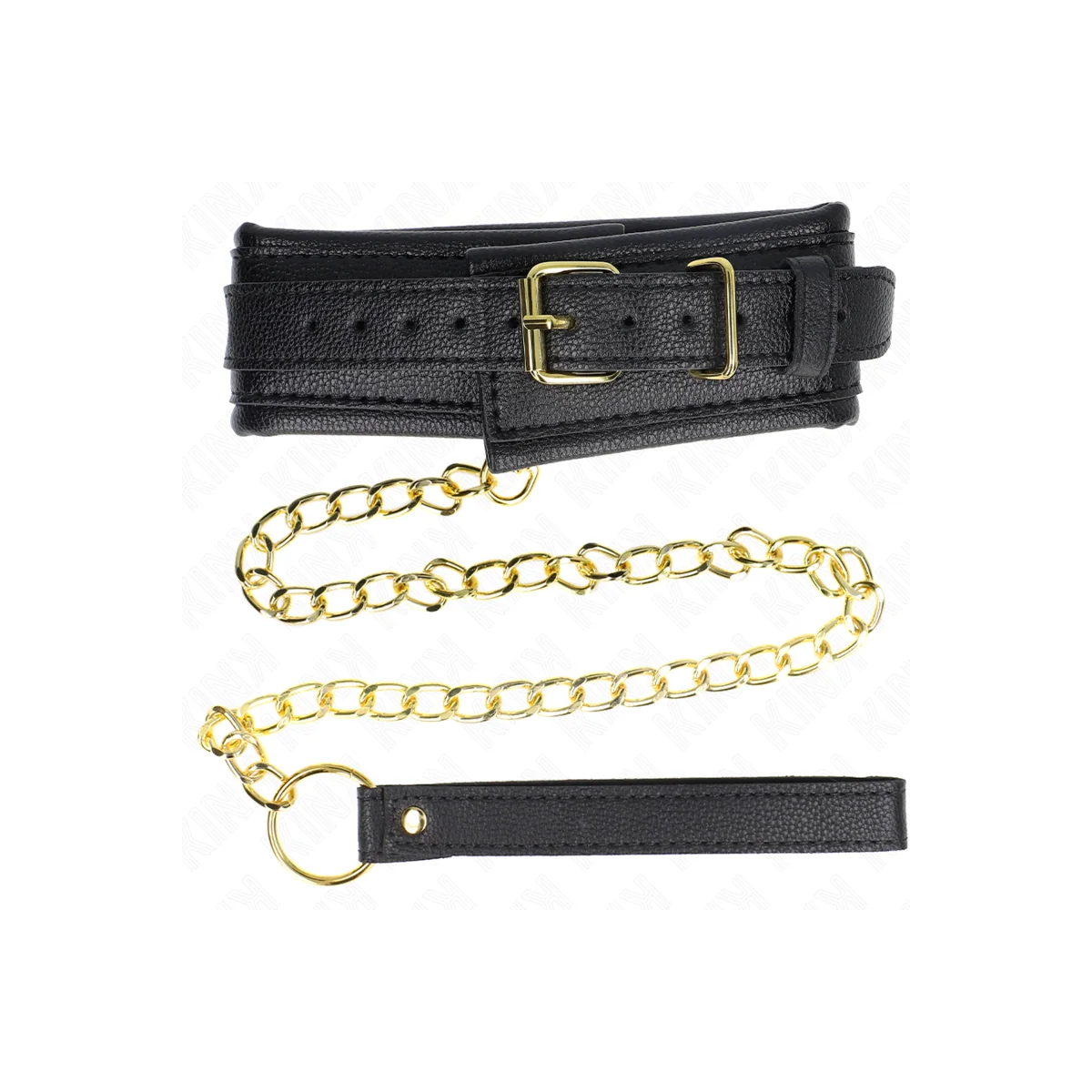 Halskette mit Schwammkunstlederband Modell 1 Verstellbar 37-54 cm X 3 cm von Kink Collar & Gag kaufen | Fesselliebe