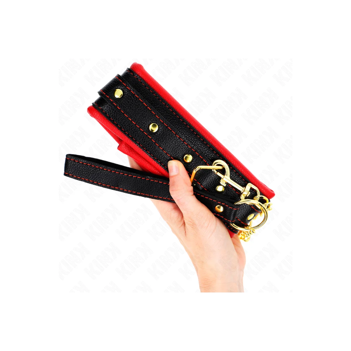 Halskette mit Schwammkunstlederband Modell 2 Verstellbar 37-54 cm X 3 cm von Kink Collar & Gag kaufen | Fesselliebe