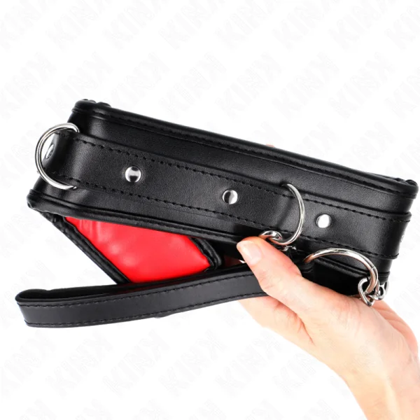 Halskette mit Schwammkunstlederband Modell 3 Verstellbar 37-54 cm X 3 cm von Kink Collar & Gag kaufen | Fesselliebe