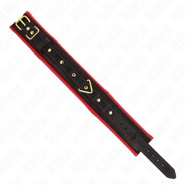 Halsband mit Leine aus Einfacher Stoff, Verstellbar 33-48 cm X 5,7 cm von Kink Collar & Gag kaufen | Fesselliebe