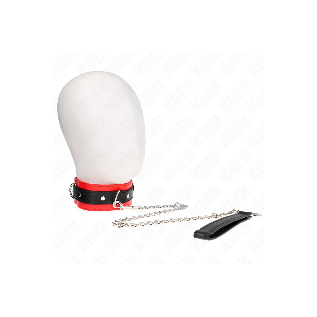 Basismodell Halsband mit Leine 65 cm Modell 3 Rot 53 X 5 cm von Kink Collar & Gag kaufen | Fesselliebe