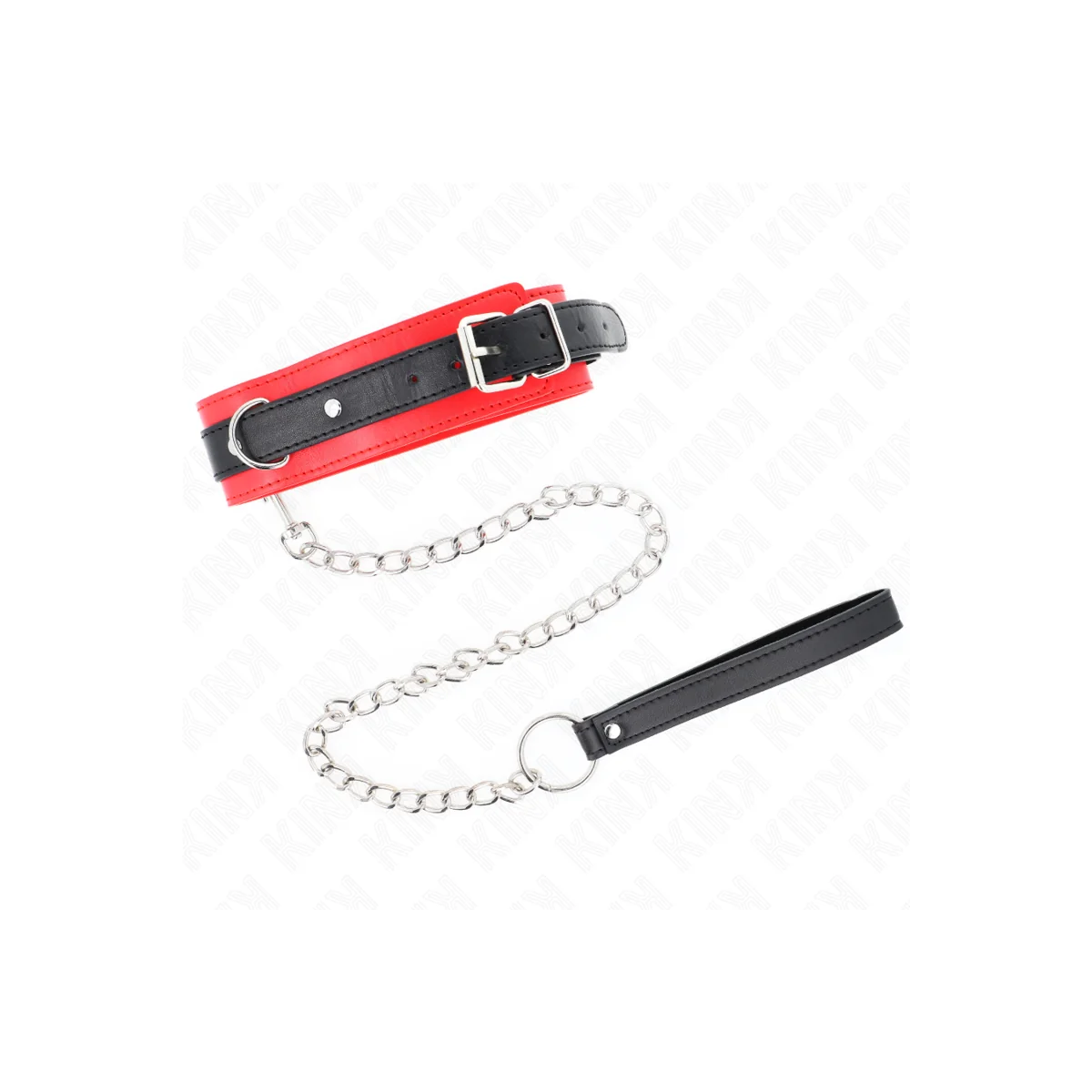 Basismodell Halsband mit Leine 65 cm Modell 3 Rot 53 X 5 cm von Kink Collar & Gag kaufen | Fesselliebe