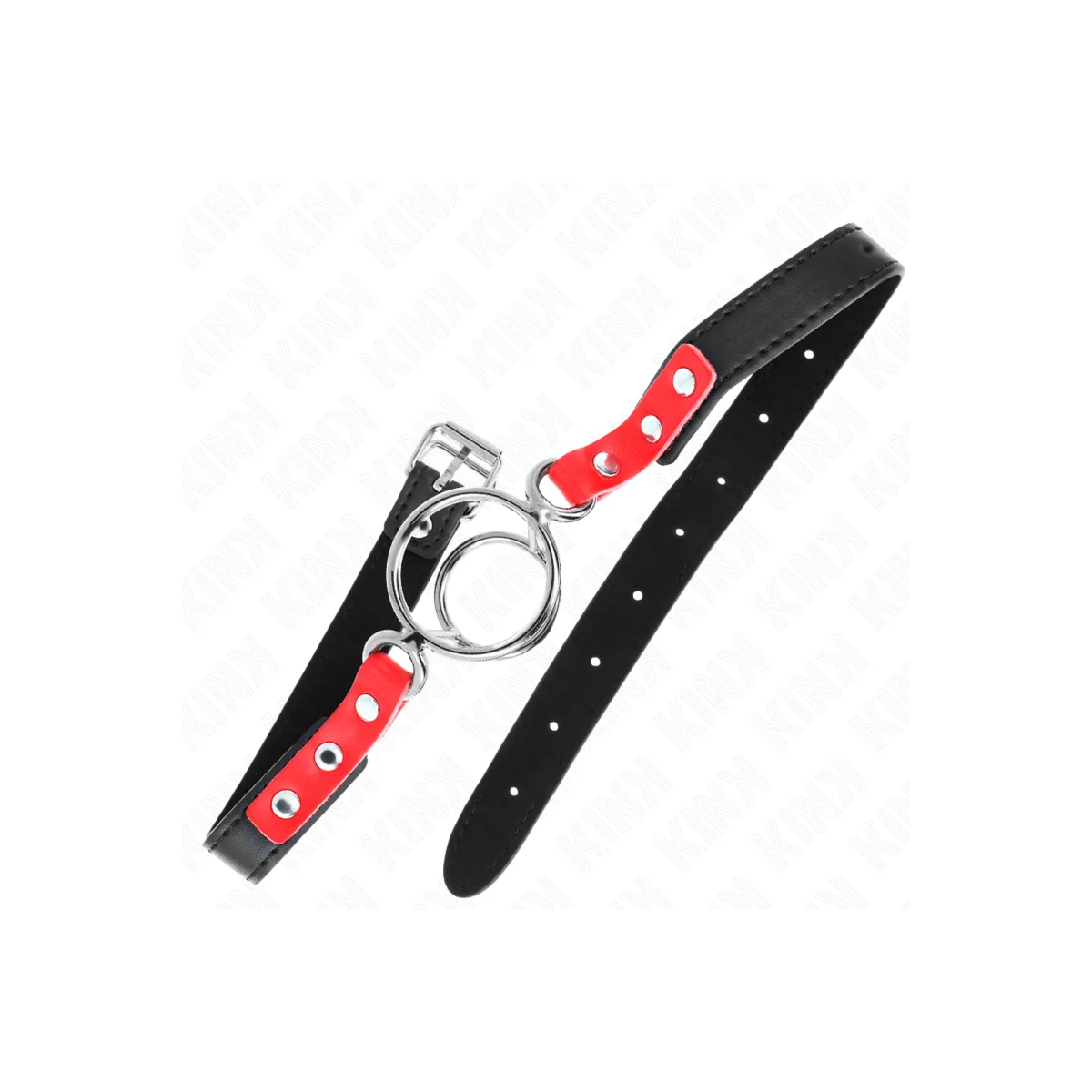 Knebel mit mehreren O-Ringen 4 / 4,8 cm Rot 38 X 56 cm von Kink Collar & Gag kaufen | Fesselliebe