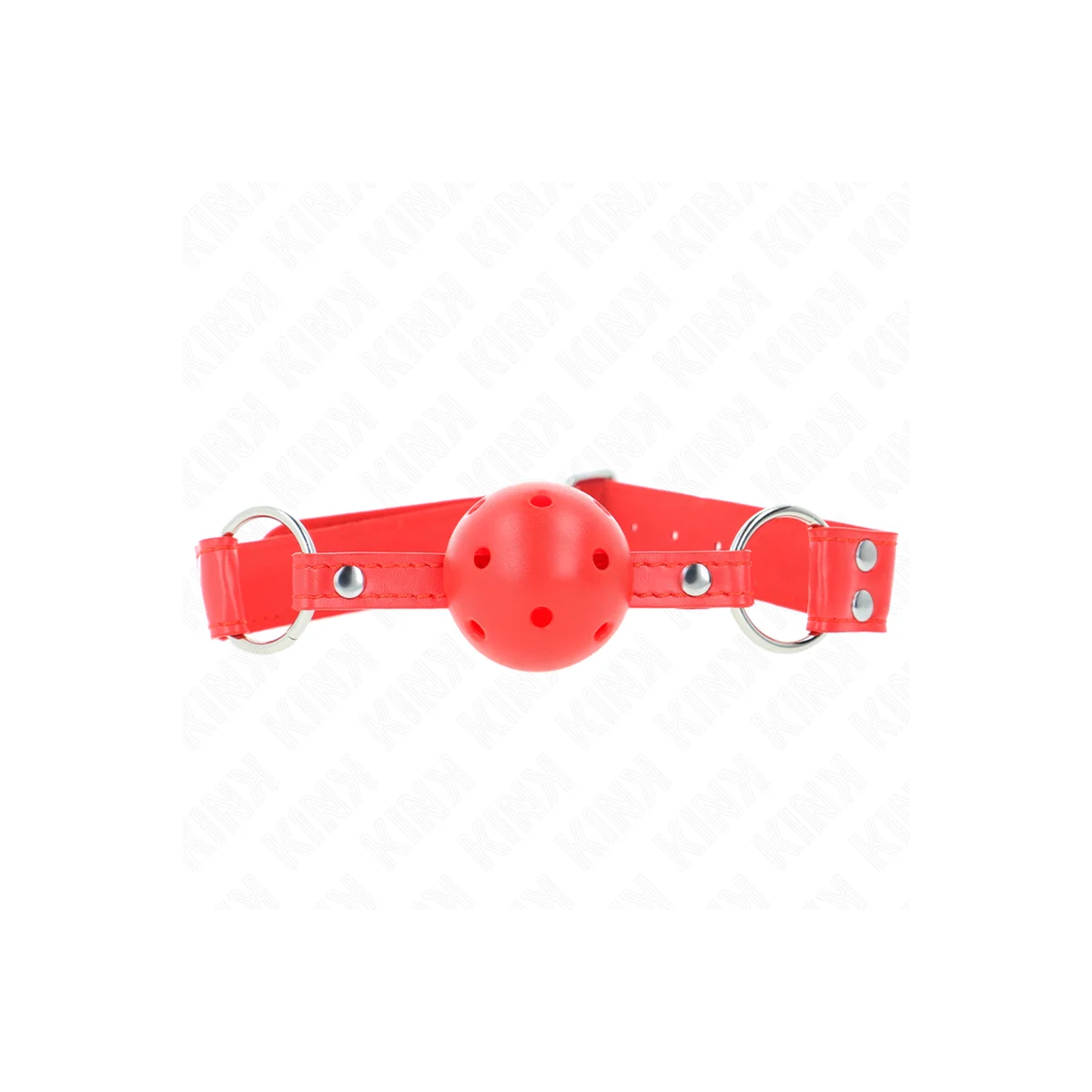 Kompletter Roter Hohlballknebel 62 X 2 cm von Kink Collar & Gag kaufen | Fesselliebe