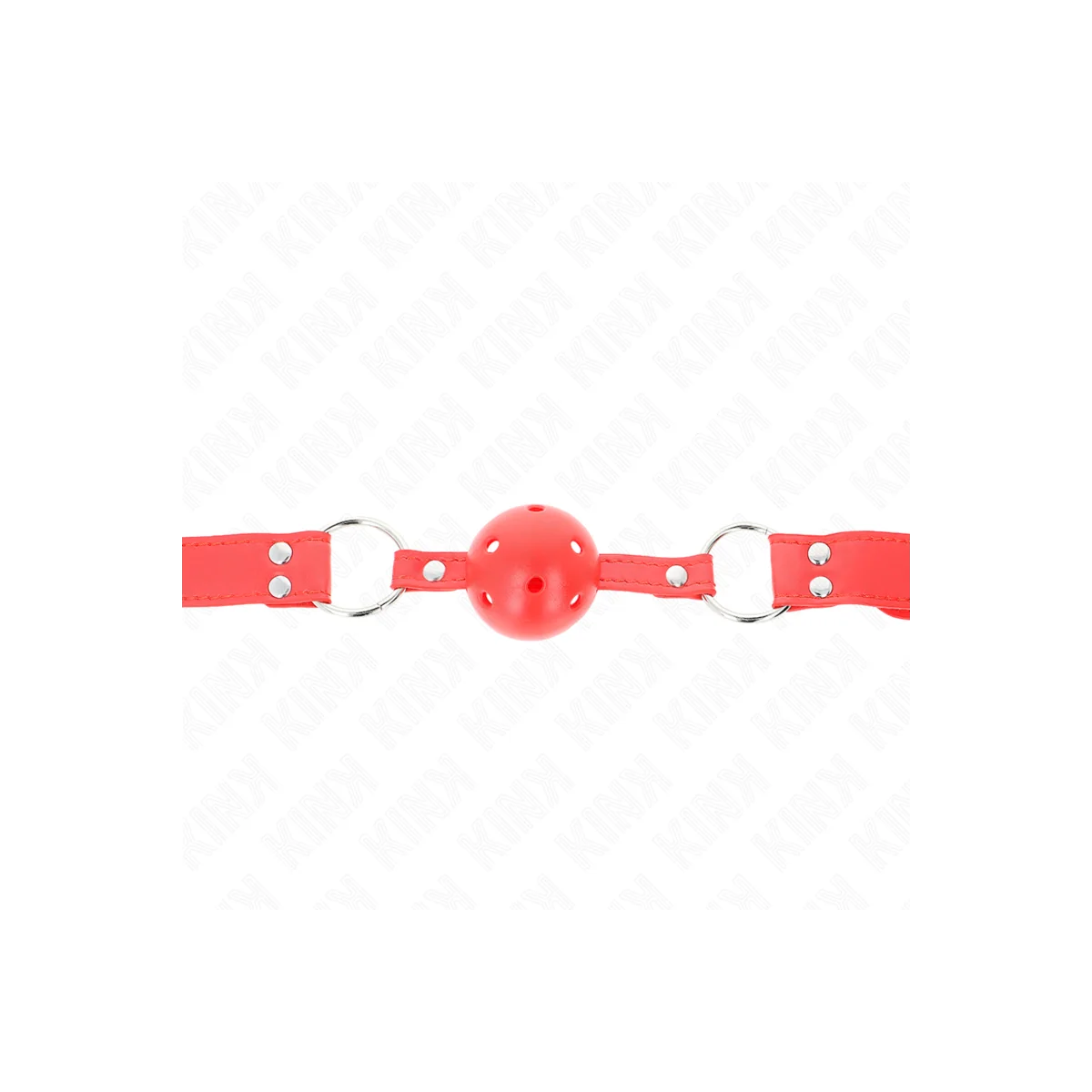 Kompletter Roter Hohlballknebel 62 X 2 cm von Kink Collar & Gag kaufen | Fesselliebe