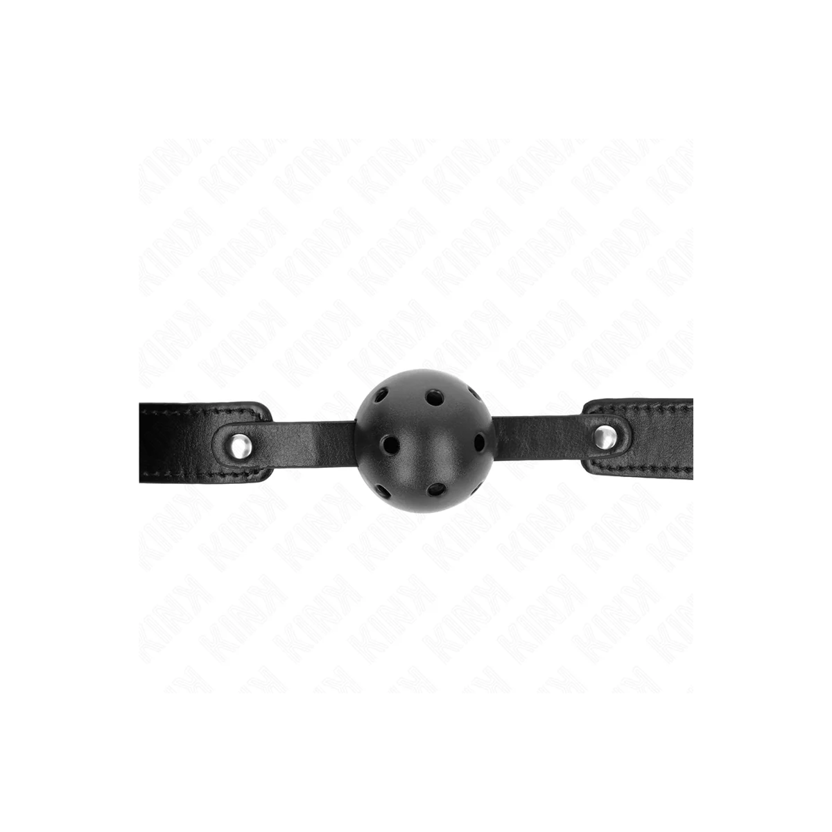 Schwarzer Atmungsaktiver Ball 4,5 cm Knebel 65 X 2,5 cm von Kink Collar & Gag kaufen | Fesselliebe
