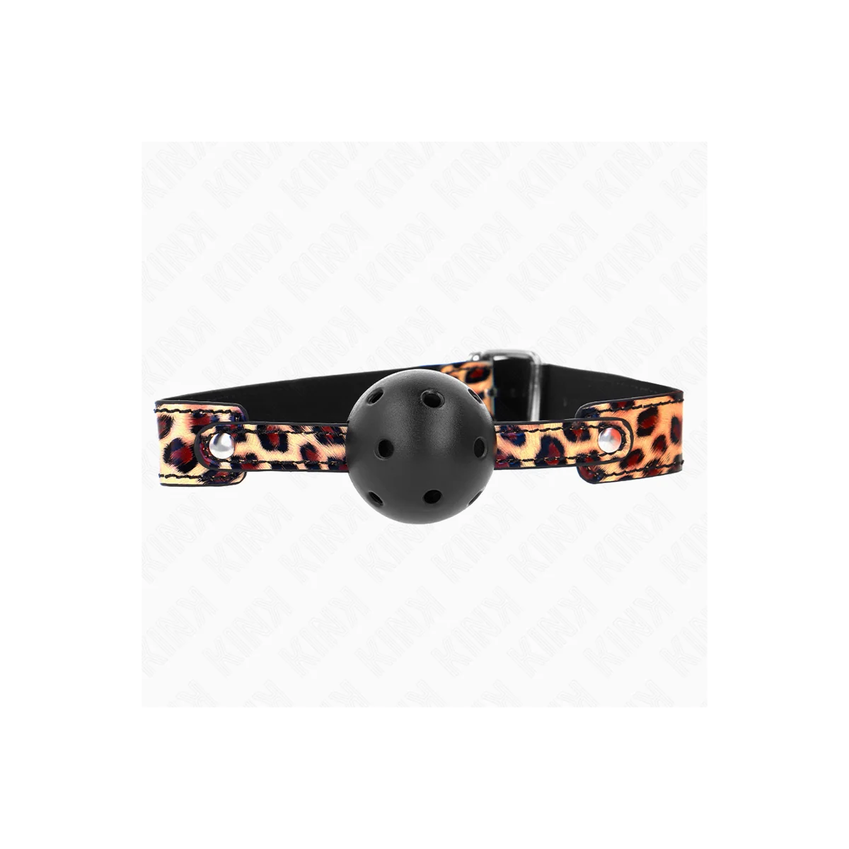 Leopard Atmungsaktiver Ball 4,5 cm Gag 65 X 2,5 cm von Kink Collar & Gag kaufen | Fesselliebe