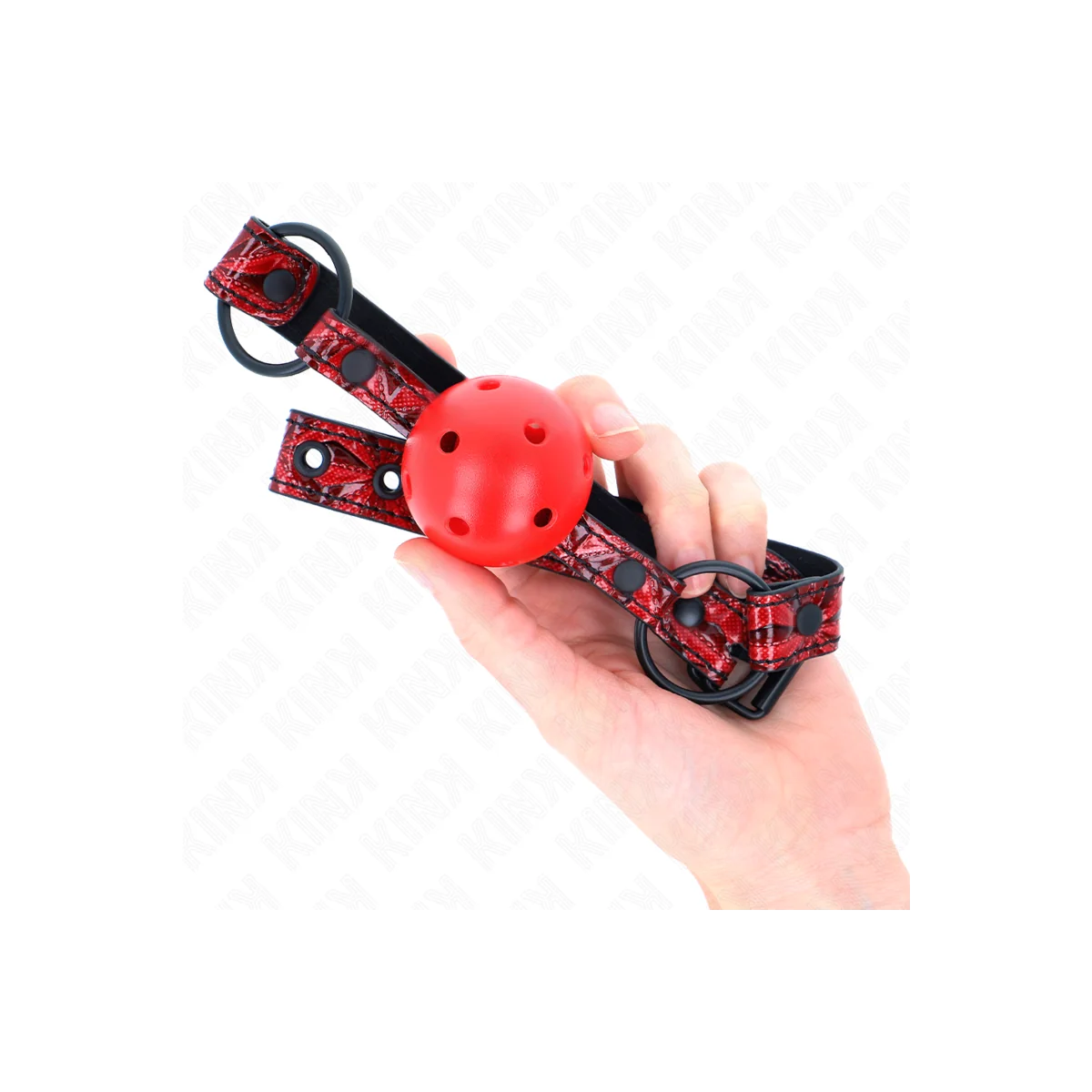 Rautenmuster-Ball 4,5 cm Gag Modell 1 64,5 cm Verstellbar 42-60 cm von Kink Collar & Gag kaufen | Fesselliebe