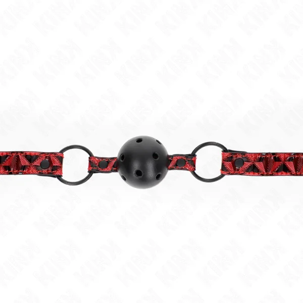 Rautenmuster-Ball 4,5 cm Gag Modell 2 64,5 cm Verstellbar 42-60 cm von Kink Collar & Gag kaufen | Fesselliebe