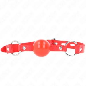 Tpe-Ball 4 cm Knebel mit Rojo-Schloss 60 X 2 cm von Kink Collar & Gag kaufen | Fesselliebe