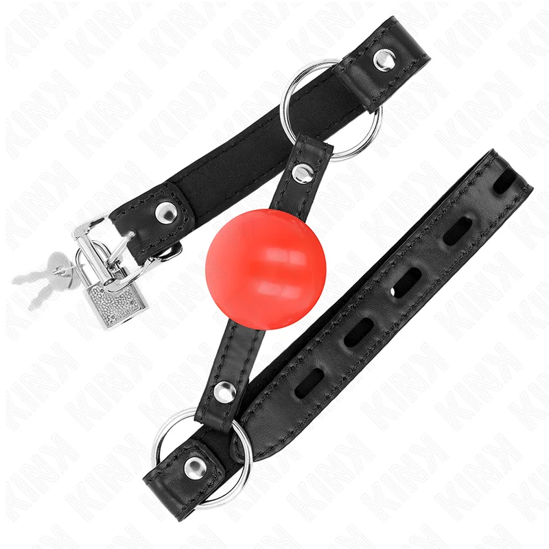Roter Tpe-Ball 4 cm Knebel 60 X 2 cm von Kink Collar & Gag kaufen | Fesselliebe 2