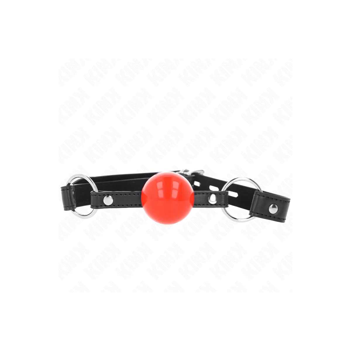 Ball 4 cm Knebel mit Schloss Roter Ball Schwarzer Gurt 60 X 2 cm von Kink Collar & Gag kaufen | Fesselliebe