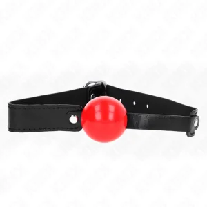 Soft Tpe Ball 4 cm Gag Modell 1 66 X 2,5 cm Verstellbar 41-61 cm von Kink Collar & Gag kaufen | Fesselliebe