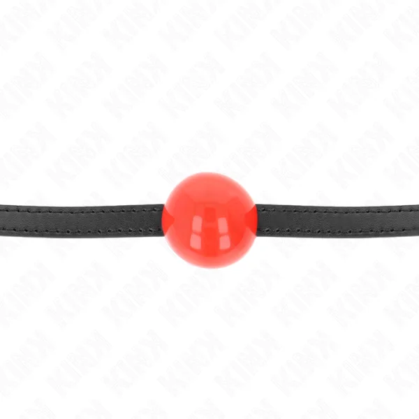 Roter Einzelner Fester Ball 4 cm Gag 65 X 1,5 cm von Kink Collar & Gag kaufen | Fesselliebe