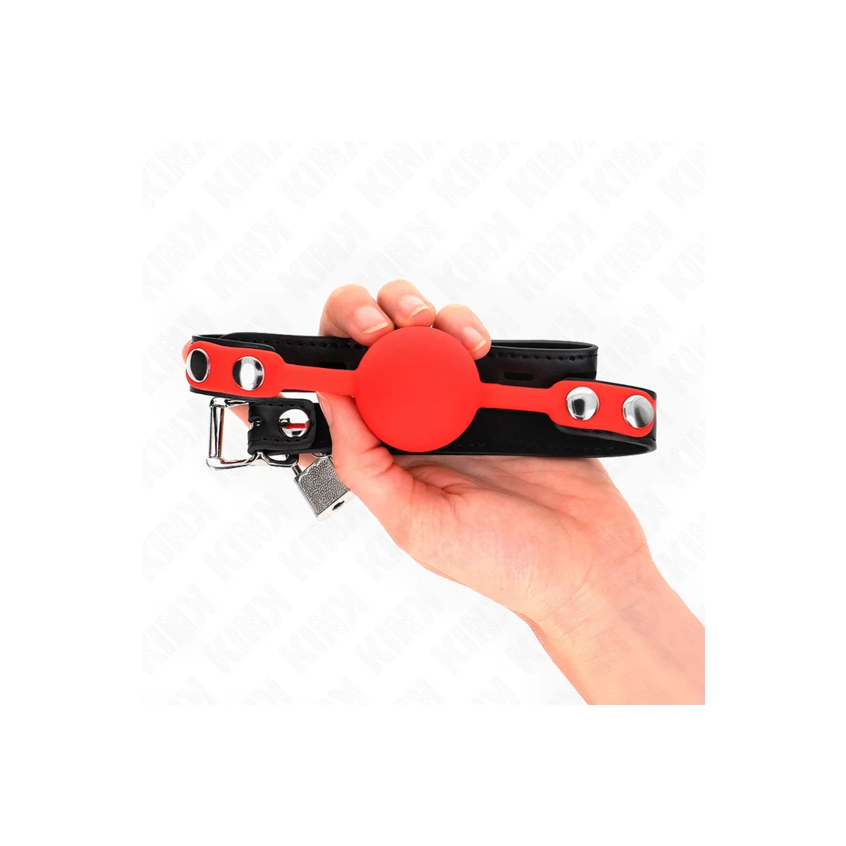 Silikonball 4 cm Knebel mit Schloss 60 X 2 cm von Kink Collar & Gag kaufen | Fesselliebe