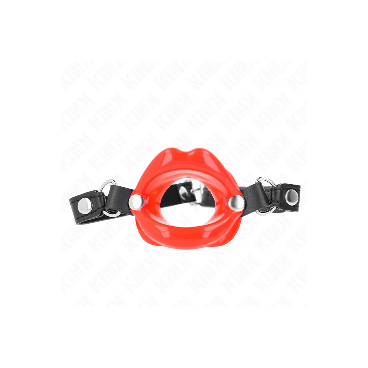 Lip 8 cm Knebel mit Rotem Kunstlederband 63 X 2 cm Verstellbar 39-58 cm von Kink Collar & Gag kaufen | Fesselliebe