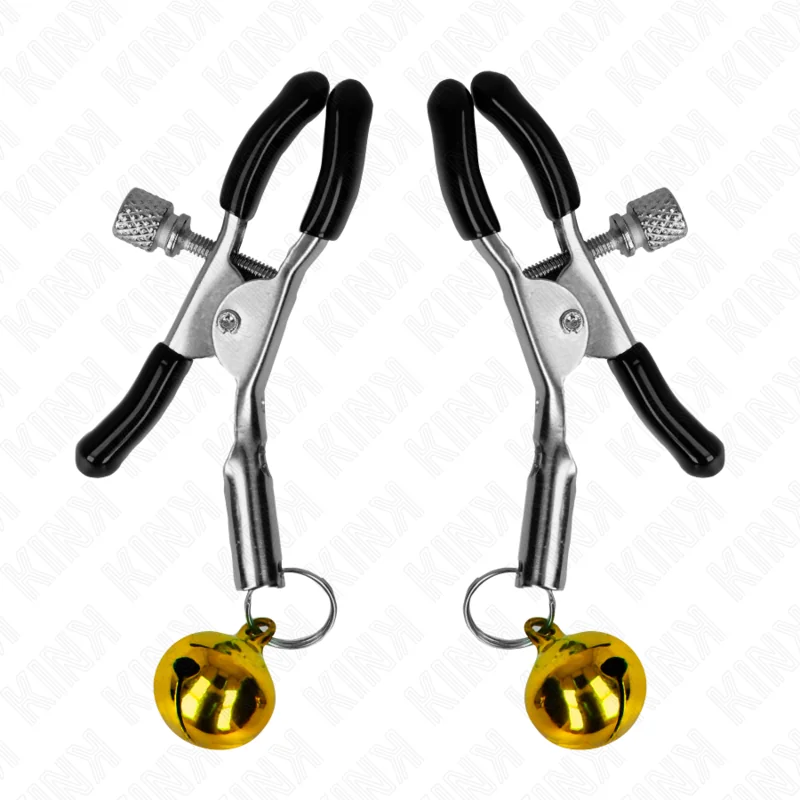 Goldene Einzelne Glocken-Nippelnklemme 6 cm von Kink Nipple Grip kaufen | Fesselliebe 2